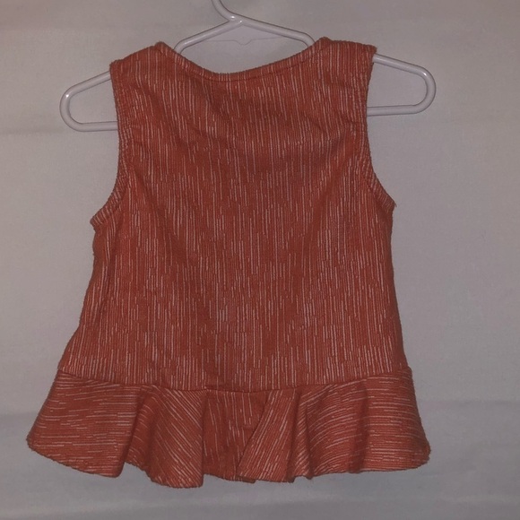 Kid's Gianni Bini GB Girls Coral Pink Peplum Top - Picture 5 of 5